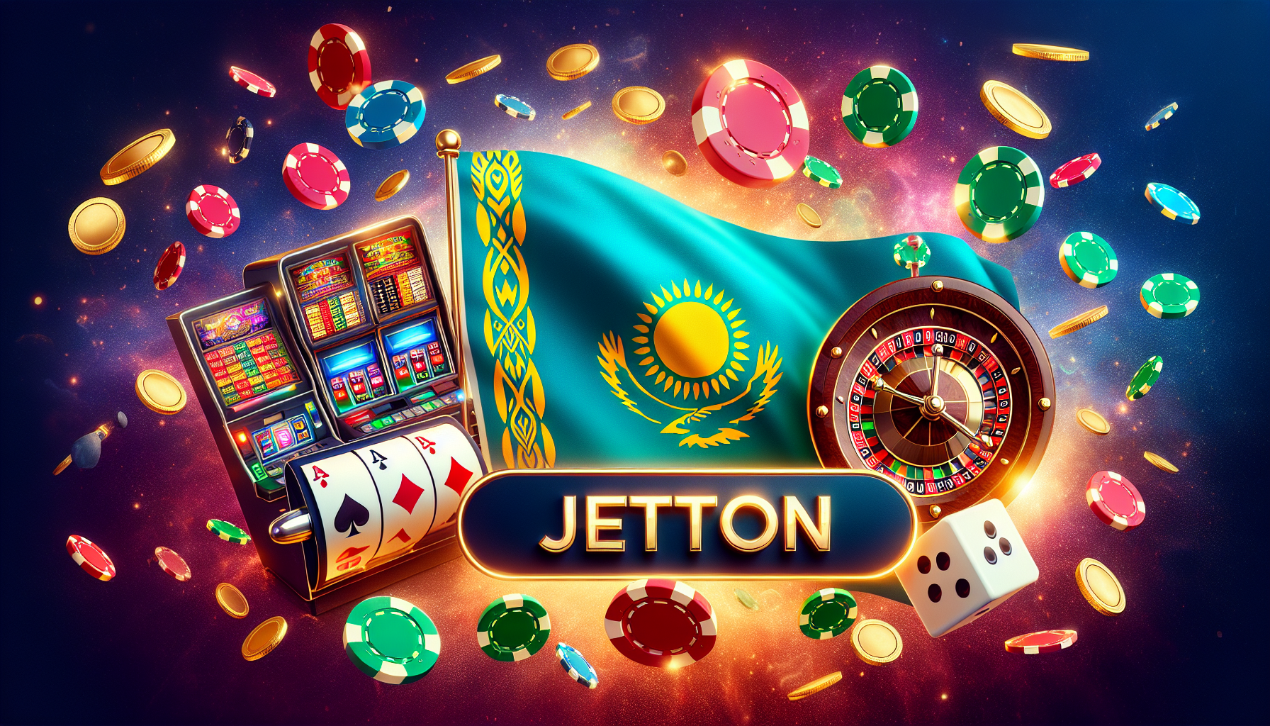 логотип онлайн казино JetTon на темном фоне